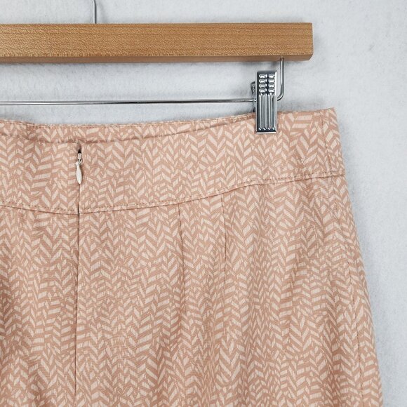 Ann Taylor LOFT Skirt Womens 8 Pink Tan Cotton Blend Pencil Knee Length NEW - Picture 7 of 10